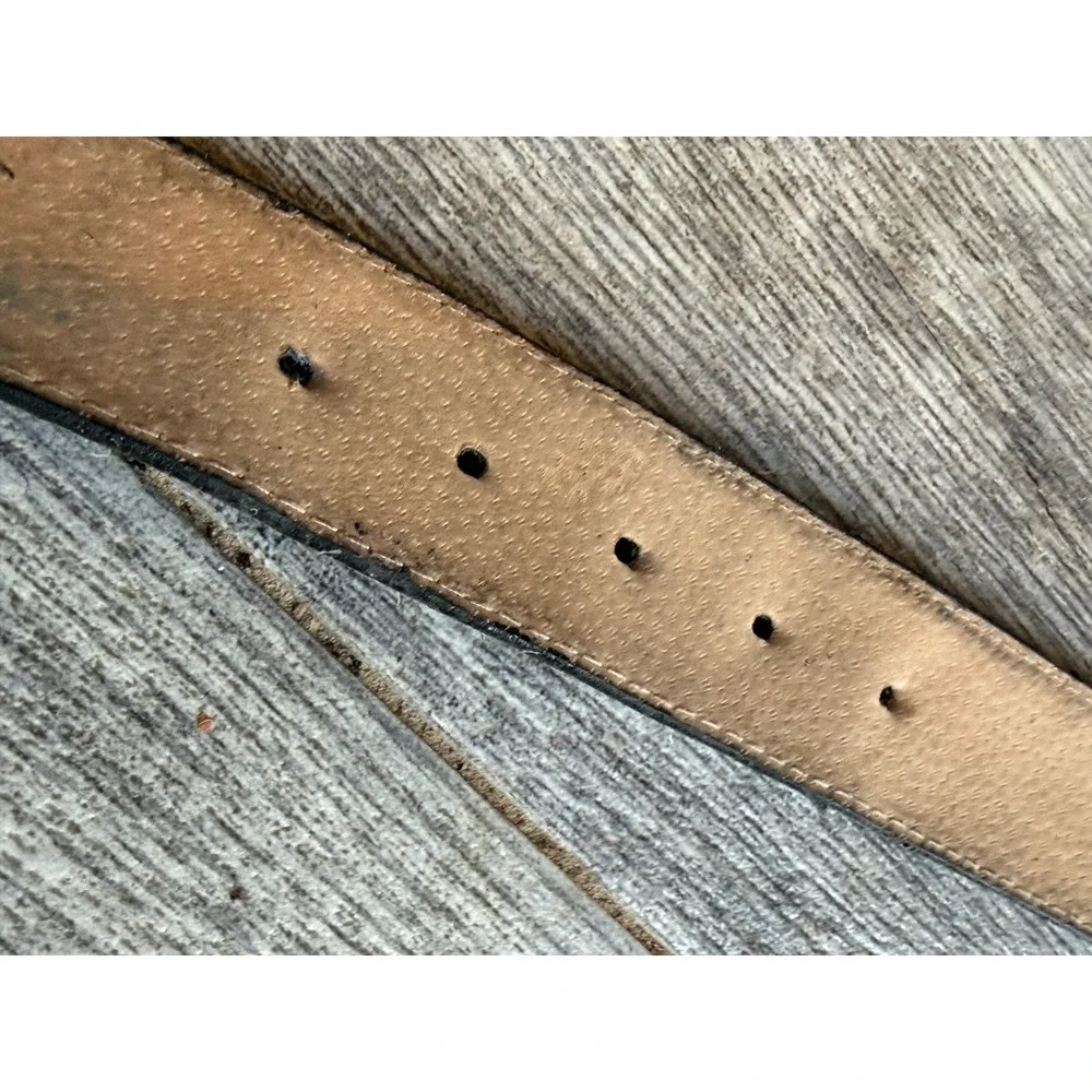 Amiee Lynn Leather Belt Medium Leopard Print Silver Buckle Womens Rodeo Western